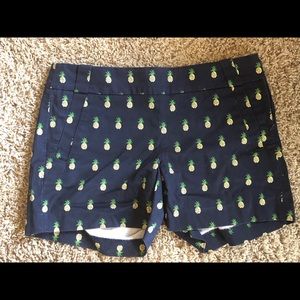 J. Crew Navy Shorts with Pineapples